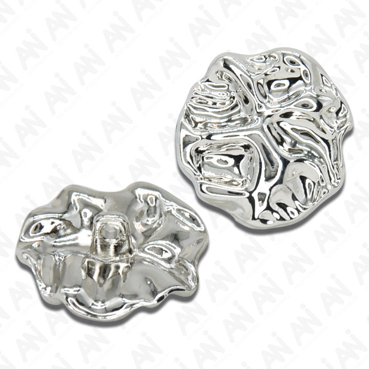Gold Nugget Metal Shank Button (Pack of 8 Buttons)
