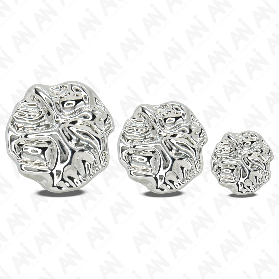 Gold Nugget Metal Shank Button (Pack of 8 Buttons)