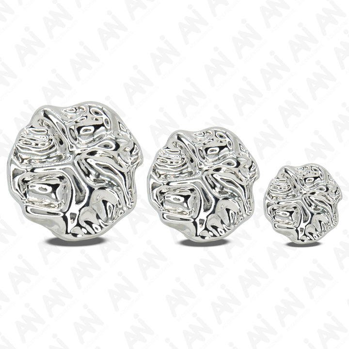 Gold Nugget Metal Shank Button (Pack of 8 Buttons)