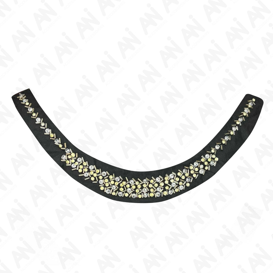 Elegant Round Beaded Neckline