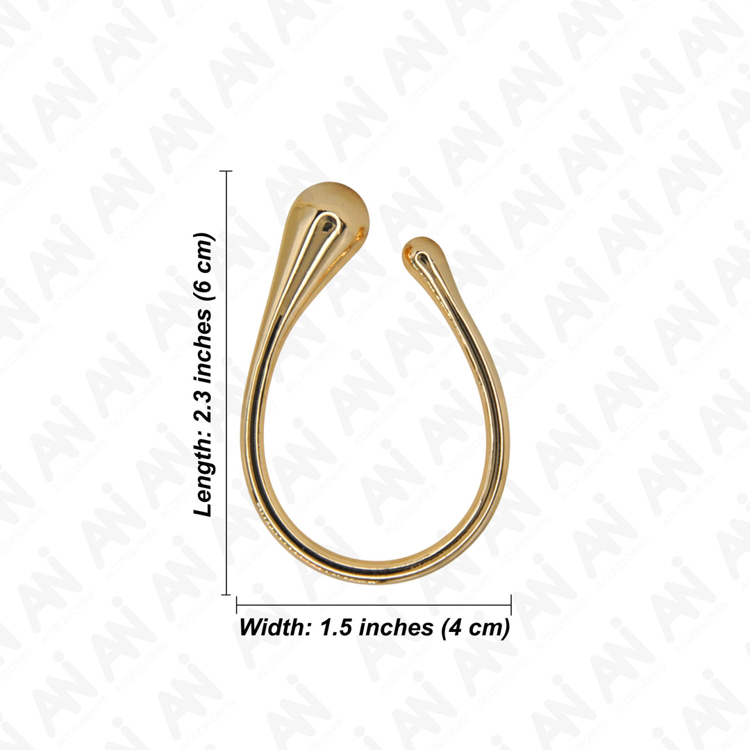 Teardrop Organic Golden Buckle