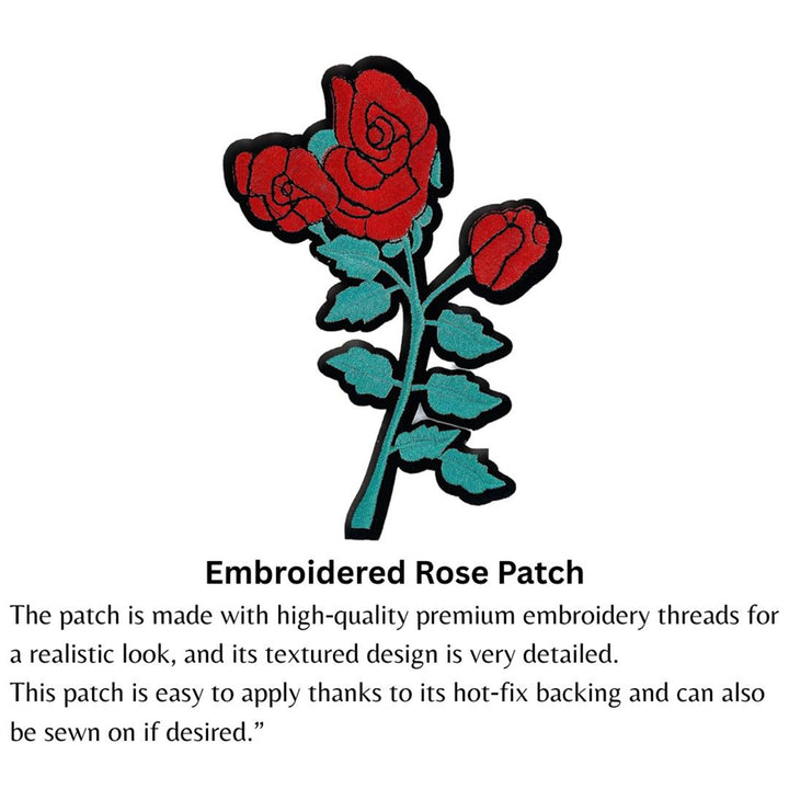 Ani Accessories Crimson Trio Hot-Fix Patch for Women's Fashion