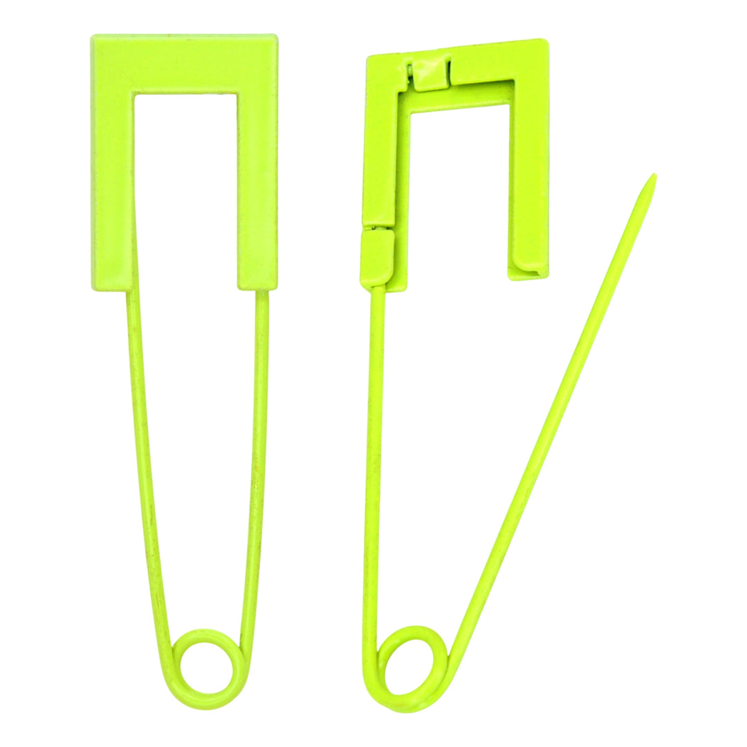 Everyday Essential Neon Green Fancy Safety Pin Brooch