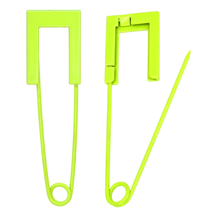 Everyday Essential Neon Green Fancy Safety Pin Brooch