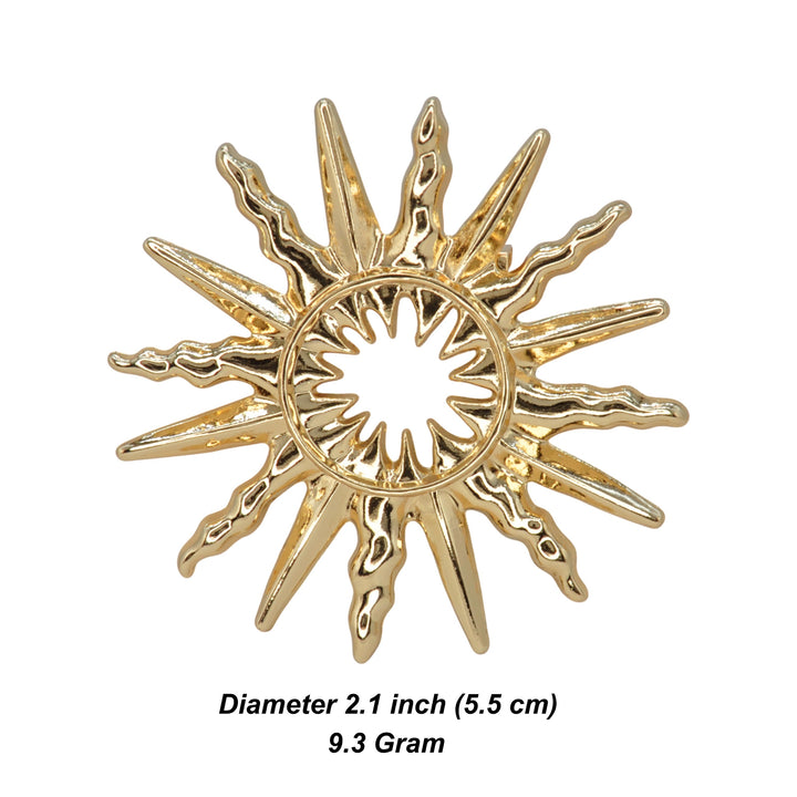 Golden Sunburst Brooch