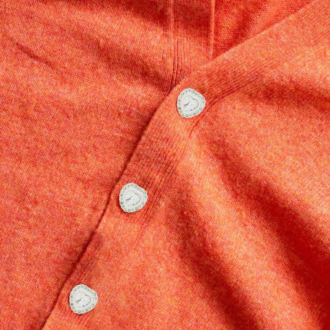 Heart Shape Rhinestone Metal Buttons | 21mm(34L)