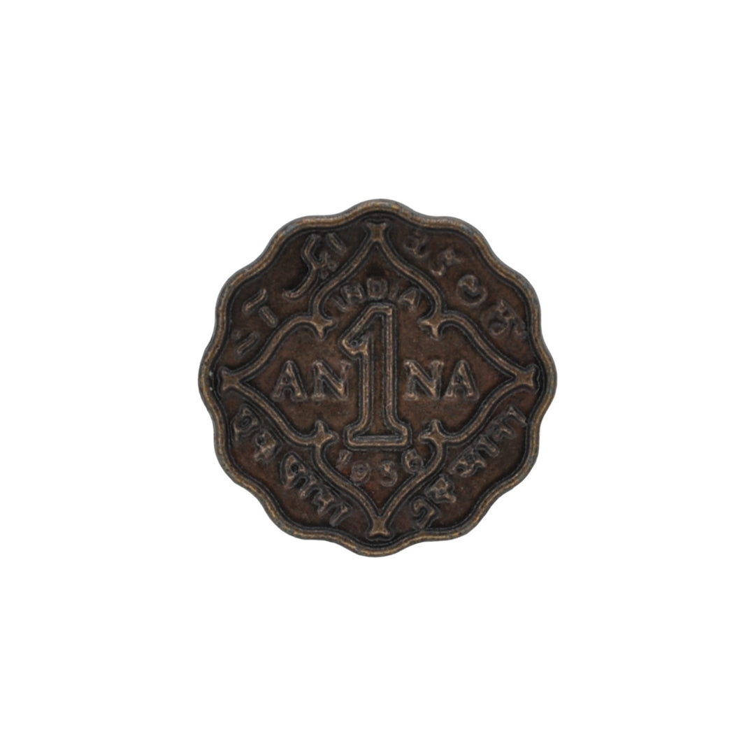 1 Anna Metal Coin Buttons | 17mm(27L) & 22mm(34L)