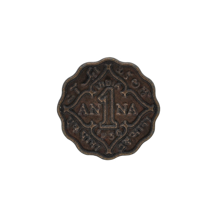 1 Anna Metal Coin Buttons | 17mm(27L) & 22mm(34L)