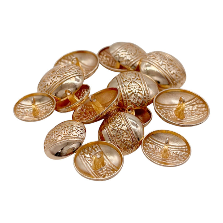 Etched Design Metal Buttons | 18mm(28L) & 23mm(36L)