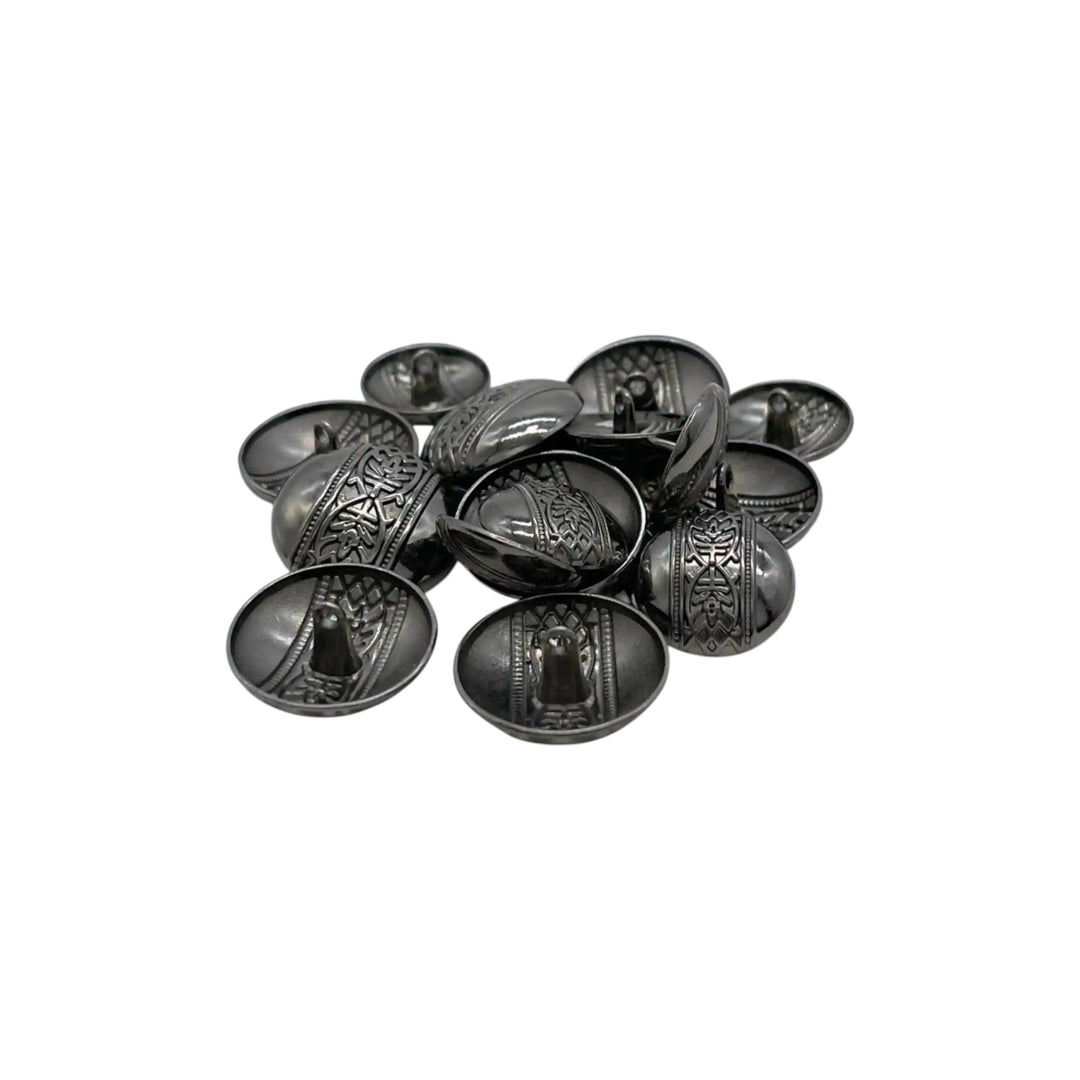 Etched Design Metal Buttons | 18mm(28L) & 23mm(36L)