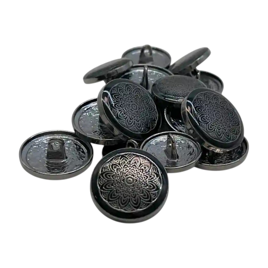 Mandala Shank Metal Button | 18mm(28L) & 21mm(34L)