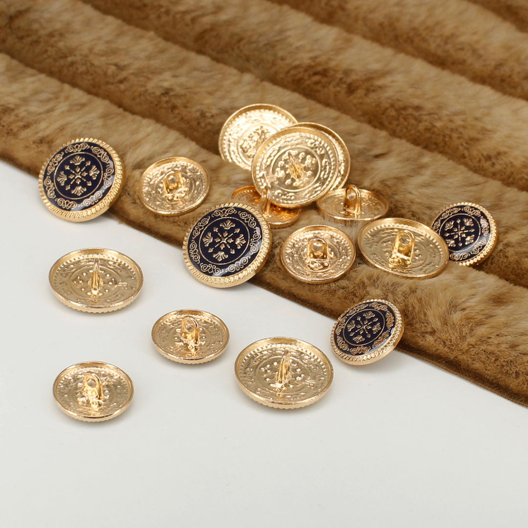 Ornate Snowflake Metal Buttons | 17mm(2L) & 22mm(34L)