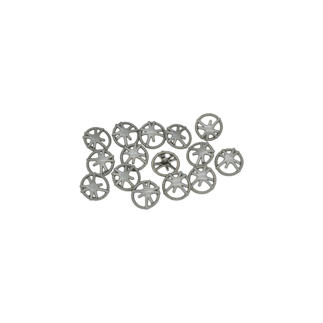 Shining Star Design Rope Edge Shank Metal Button | 18mm (28L) & 23mm (36L)