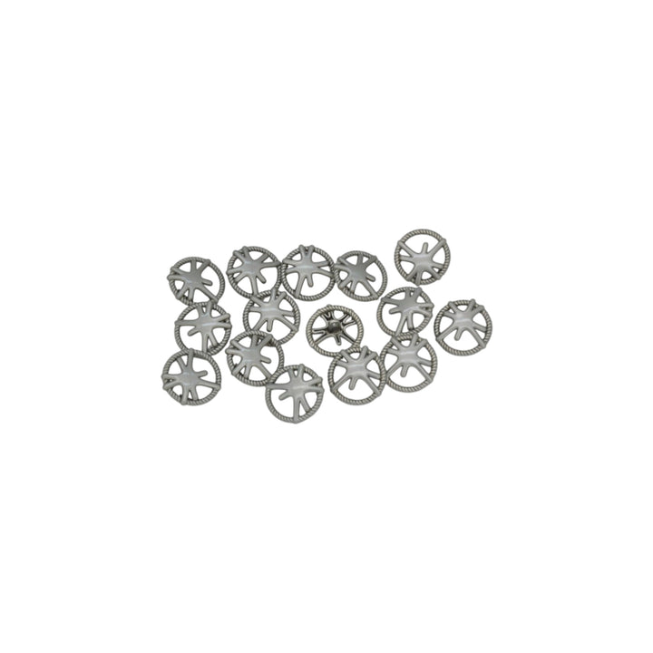 Shining Star Design Rope Edge Shank Metal Button | 18mm (28L) & 23mm (36L)