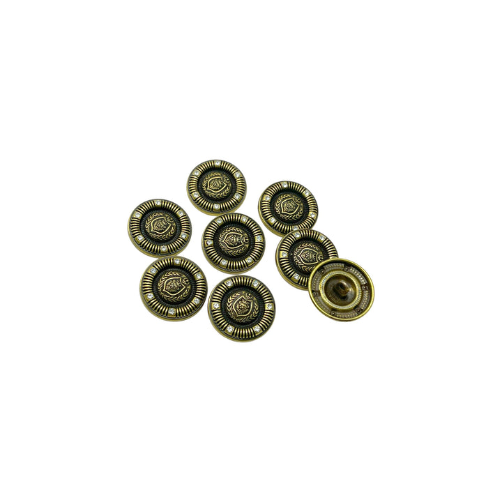 Heraldic Lion Crest Rhinestones Buttons | 15mm, 18mm & 23mm