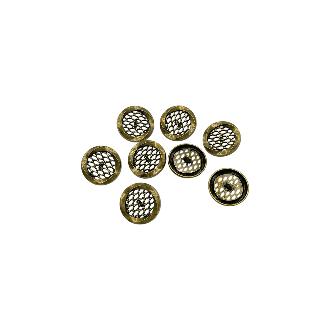 Honeycomb Metal Buttons | 15mm, 18mm & 23mm
