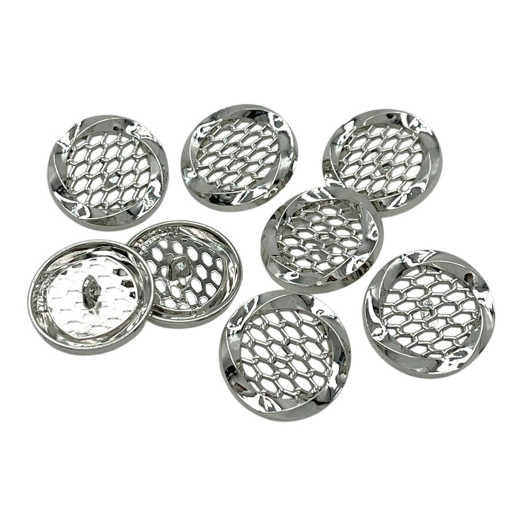 Honeycomb Metal Buttons | 15mm, 18mm & 23mm