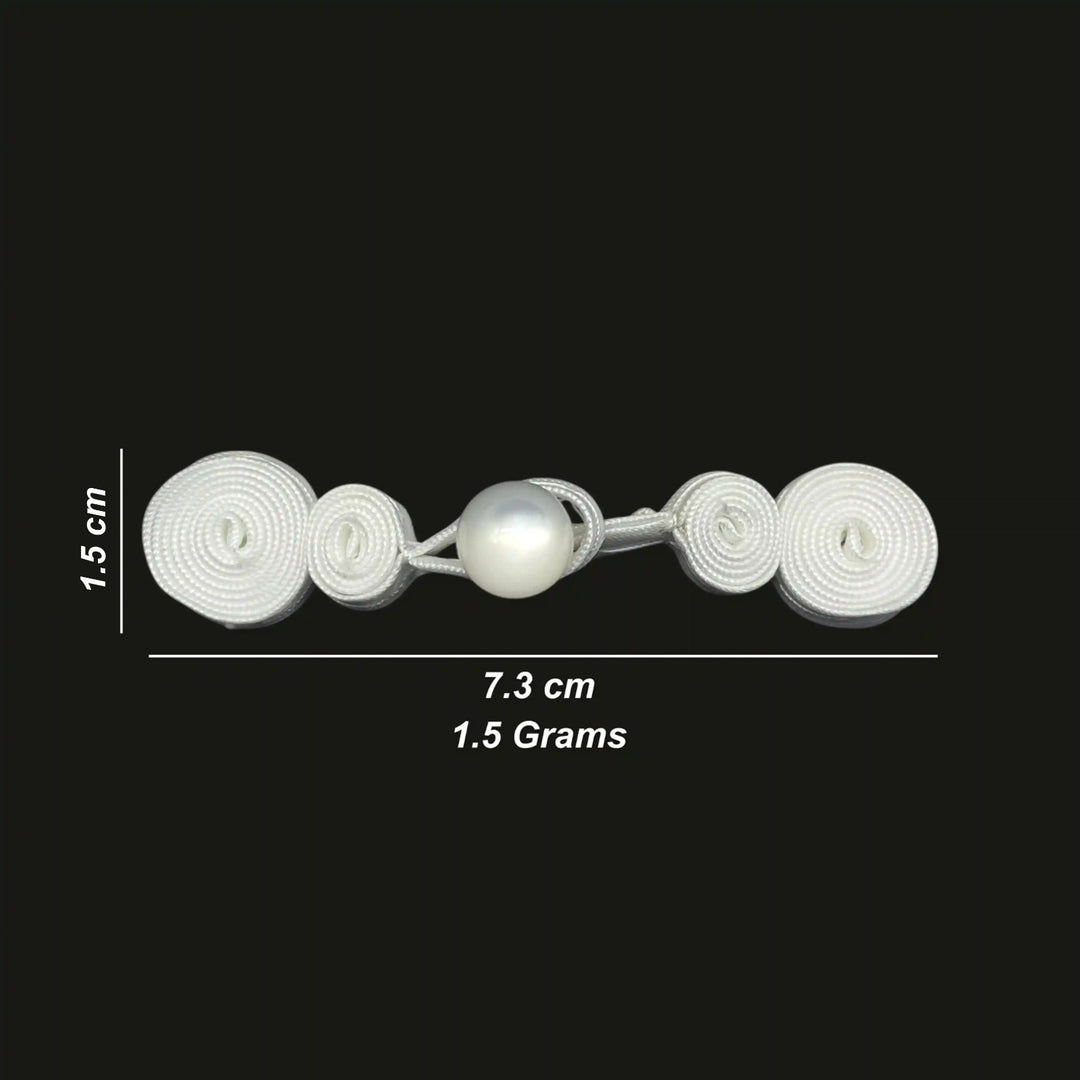 Pearl-Centered Spiral Frog Fastener