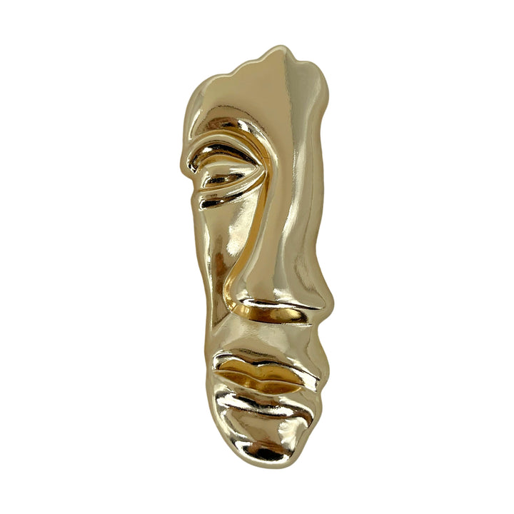 Matte Gold Face Inspire Metal Brooch