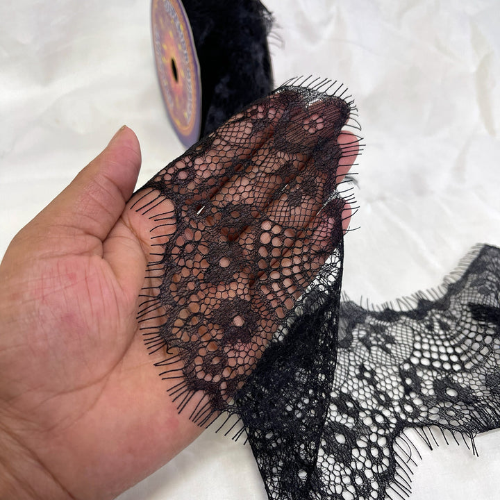 Chantilly Lace -  Eyelash Floral Scalloped Edge Trim