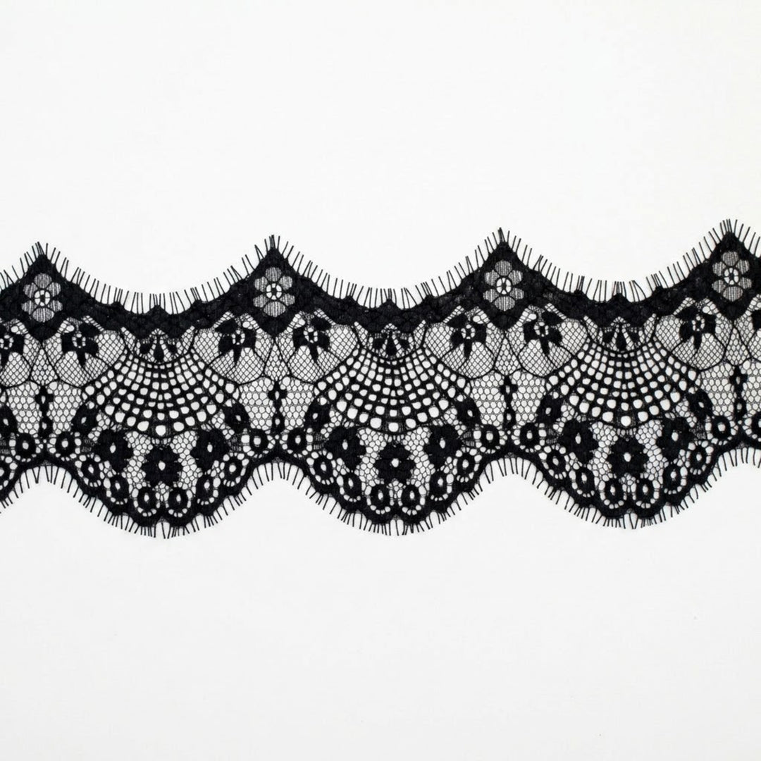 Chantilly Lace -  Eyelash Floral Scalloped Edge Trim
