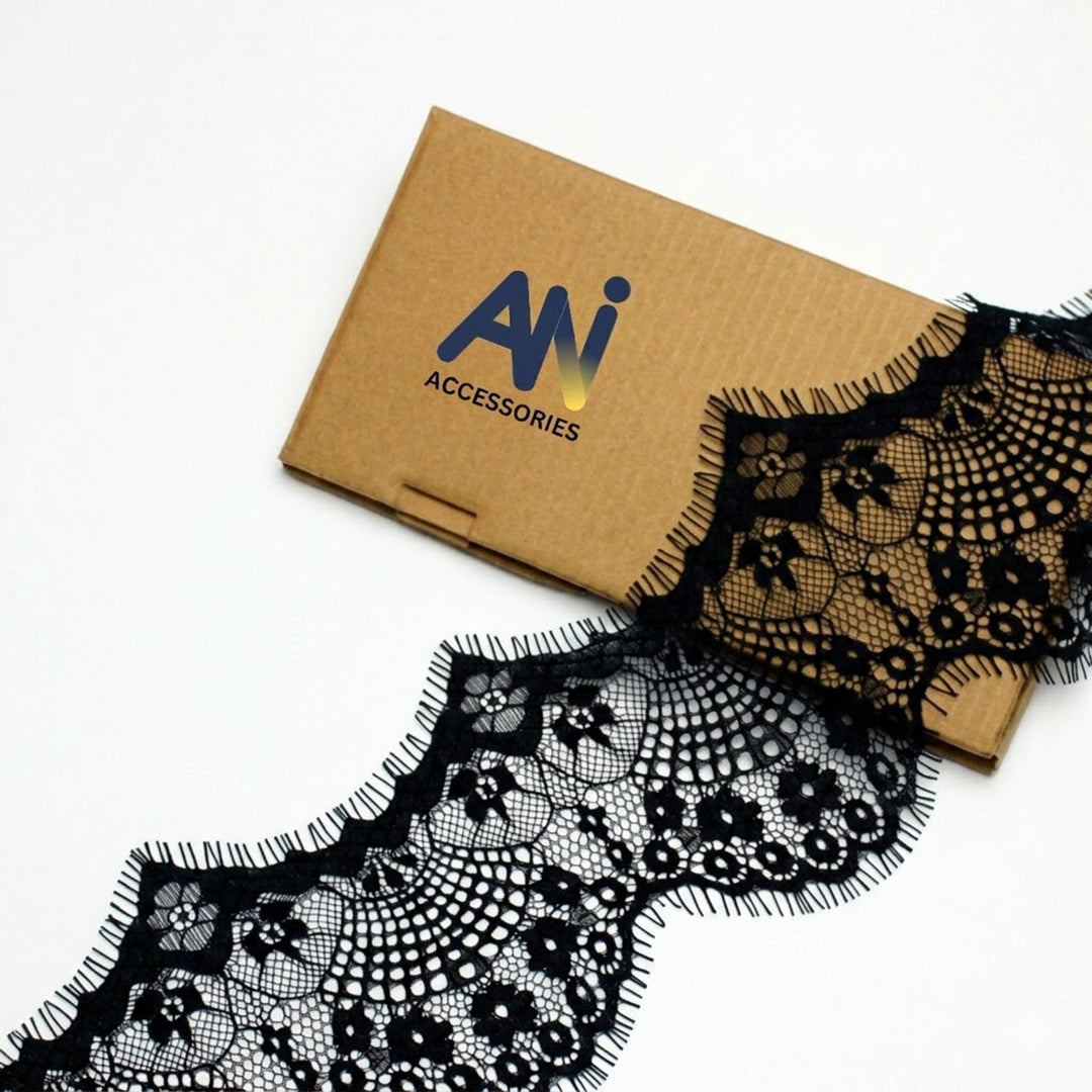 Chantilly Lace -  Eyelash Floral Scalloped Edge Trim