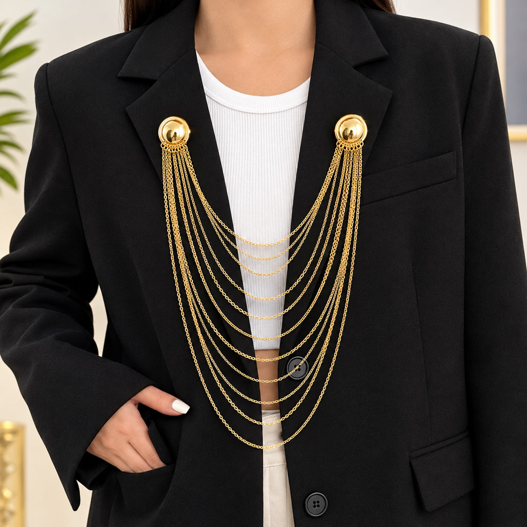 Chain Brooch for High end Fashion – Pin Tassel Brooch