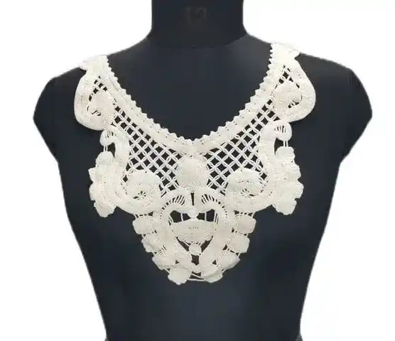 Whimsical wonder white lace neckline with delicate detailing and elegant handcrafted appeal by Ani Accessories