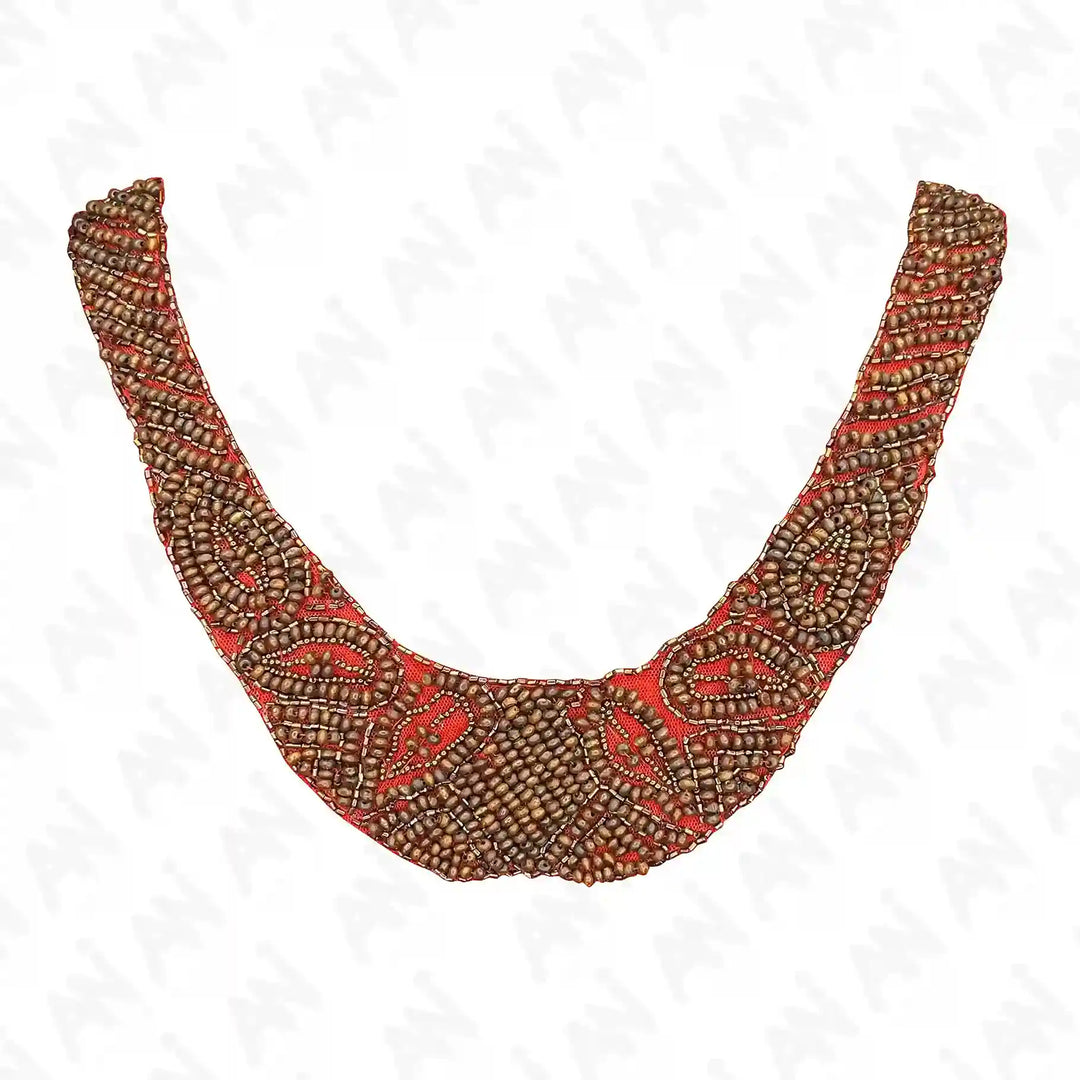 Stylish Beaded Scoop Neckline