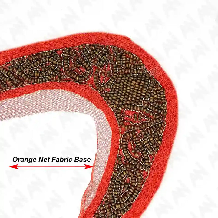 Stylish Beaded Scoop Neckline