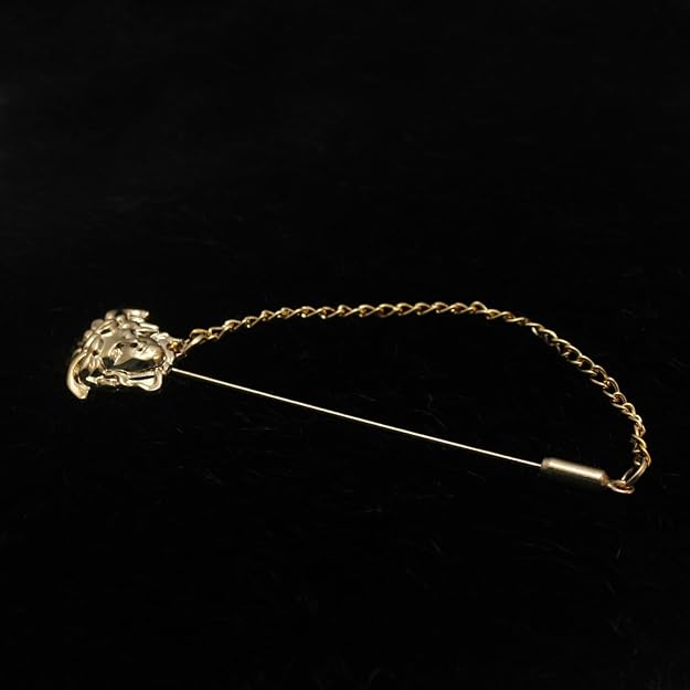 Gold Ani Accessories men's brooch featuring a stylish design and secure closure for elegant outfit enhancement