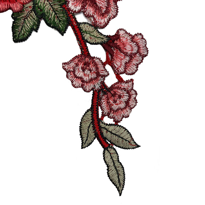 Ani Accessories | Rose Flower Embroidery Sew Patch for Clothing & Home Decor featuring detailed floral design