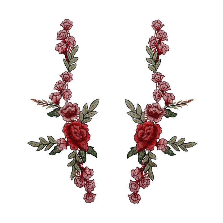 Ani Accessories | Rose Flower Embroidery Sew Patch for Clothing & Home Decor featuring detailed floral designs