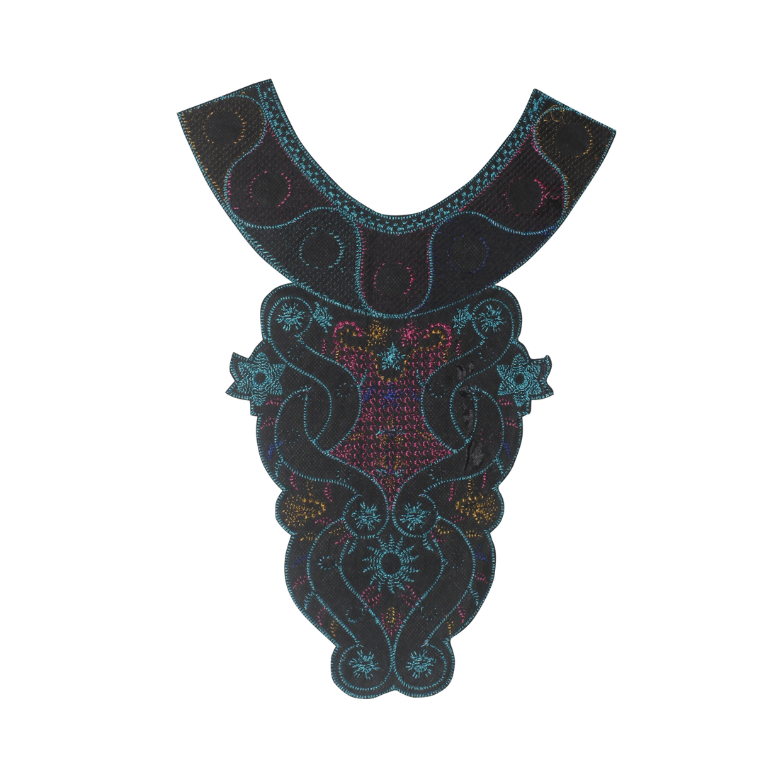 Artistic Paisley Floral Fusion Neck Yoke