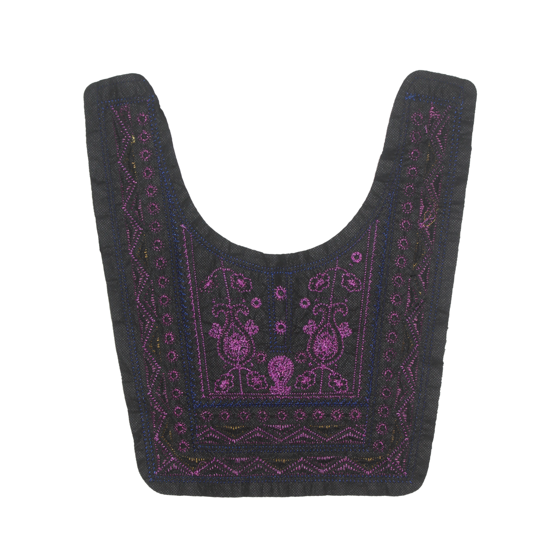 Magenta Color Ethnic Neckline