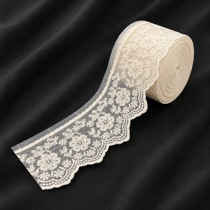 Sheer Organza Embroidered Trim | 2 Meters | CE-16
