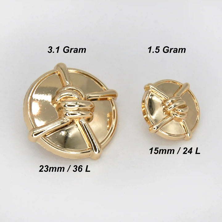 Cloverleaf Knot Button | 23mm & 15mm