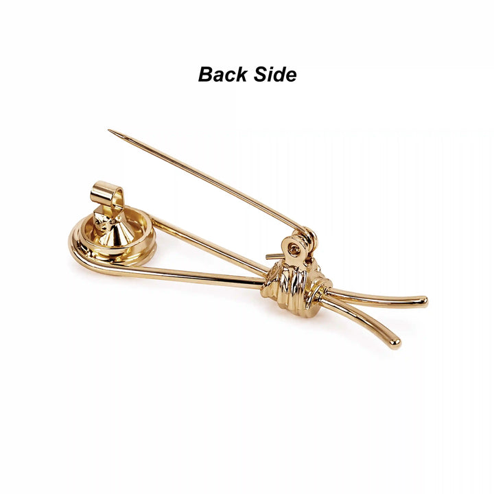ANI Accessories crystal collar pin back side showing the pin 