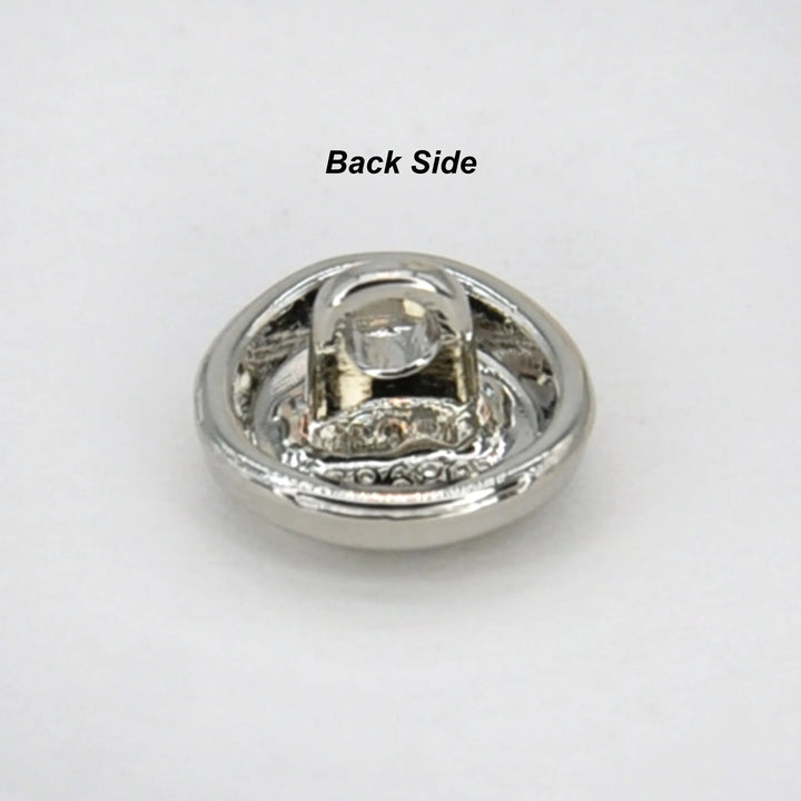 Swirl Stone Metal Button | 10mm (16L)
