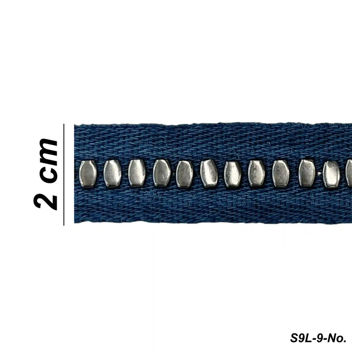 ANI Accessories denim twill tape size chart showing 2 cm width