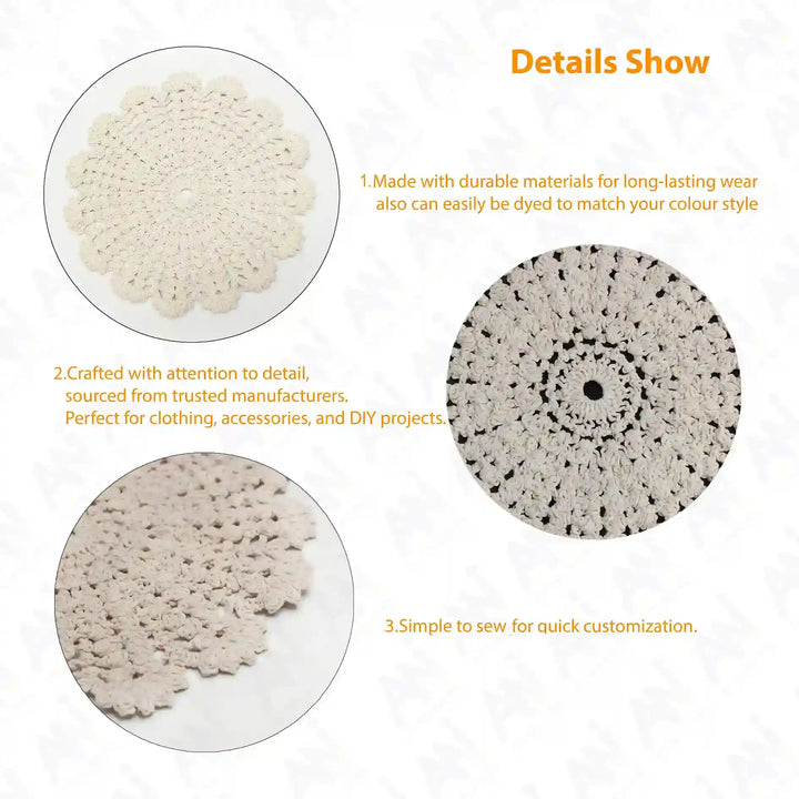 Cut Work Floral Style Cotton Patch