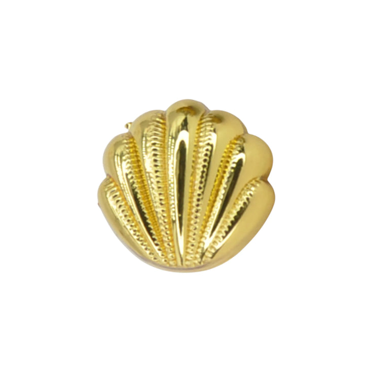 Scallop Shell Shaped Metal Button | 12mm (20L)