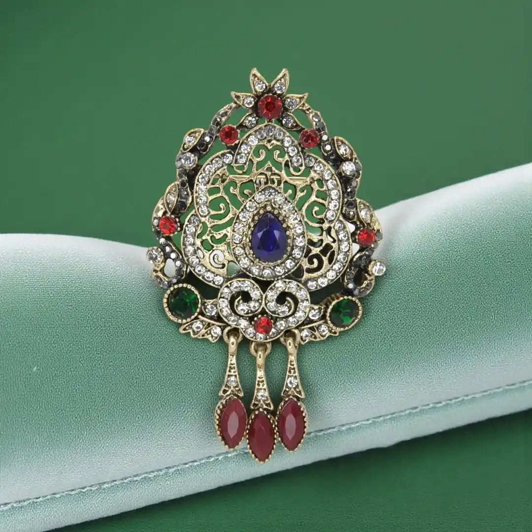 ANI Accessories Edwardian style brooch worn as a pendant on a gold chain