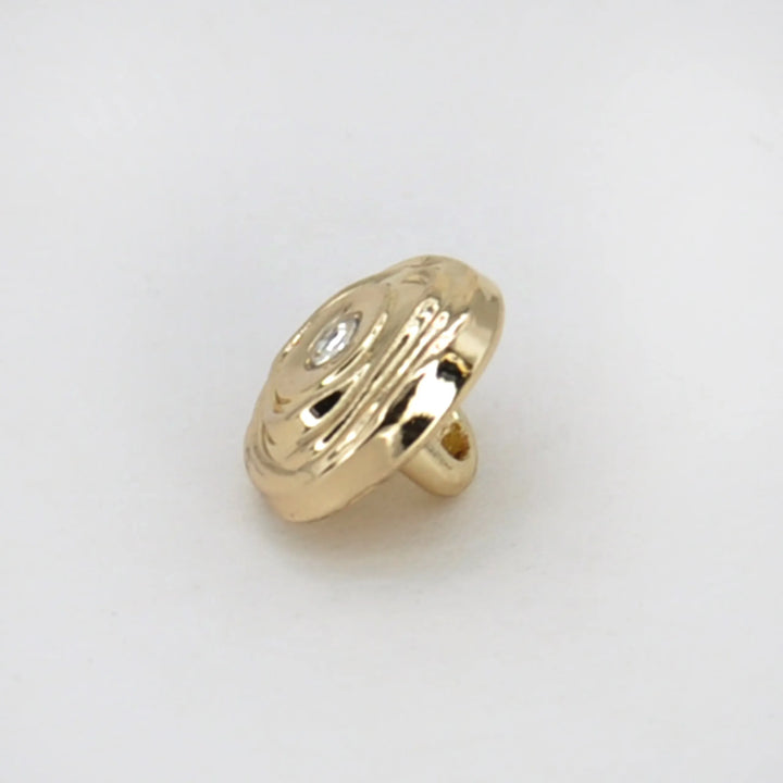 Swirl Stone Metal Button | 10mm (16L)