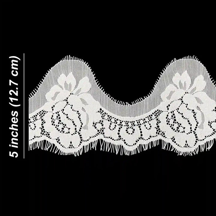 ANI Accessories French lace size chart showing 5 inch (12.7 cm) width 