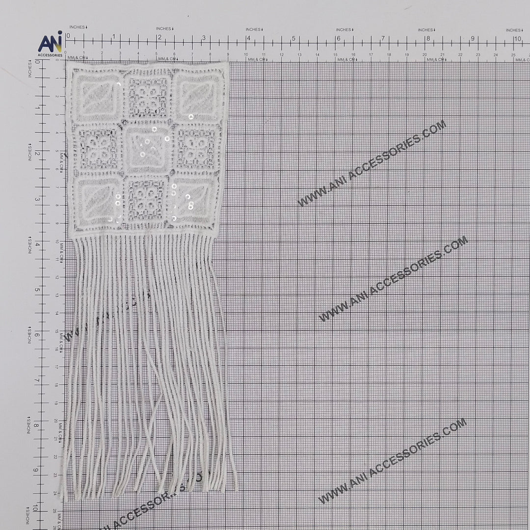ANI Accessories fringe spun poly patch on a measuring grid: 10 x 3.5 inches (25.5 x 9 cm) 