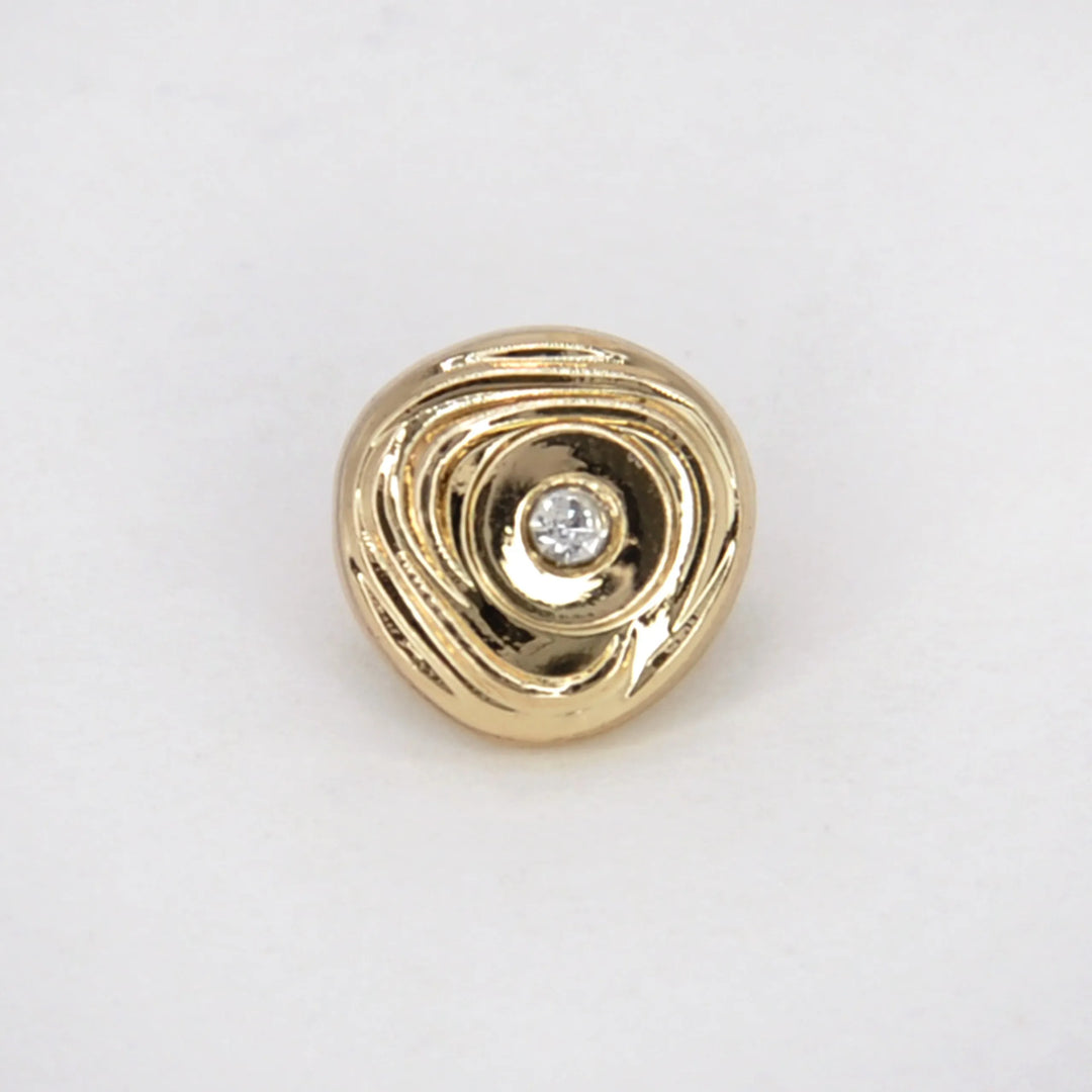 Swirl Stone Metal Button | 10mm (16L)