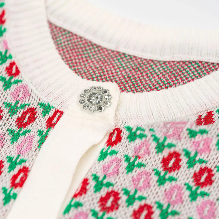 Sunflower Rhinestone Silver Metal Buttons | 15mm(23L)