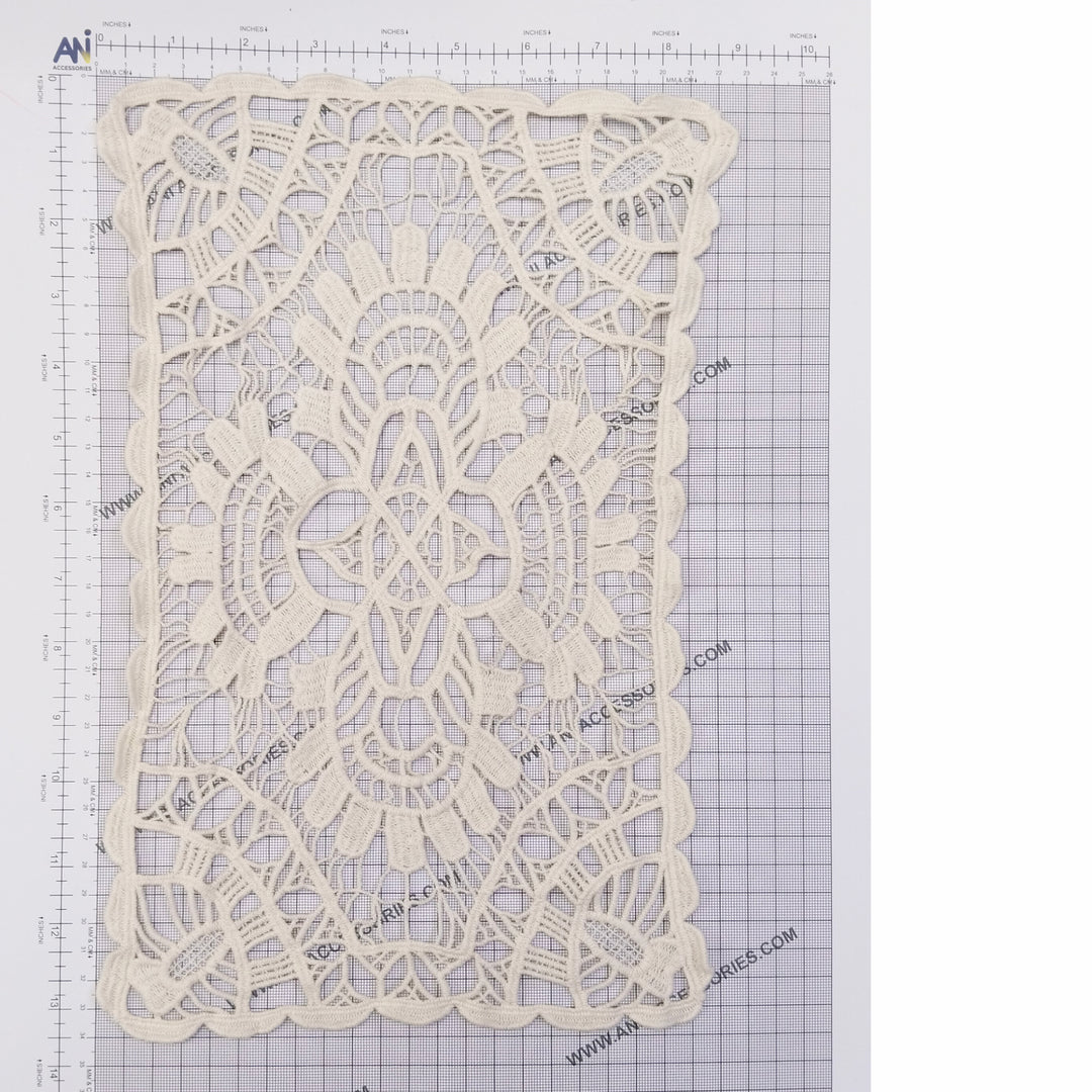 ANI Accessories large crochet patch on a measuring grid, about 9 x 13.5 inches 