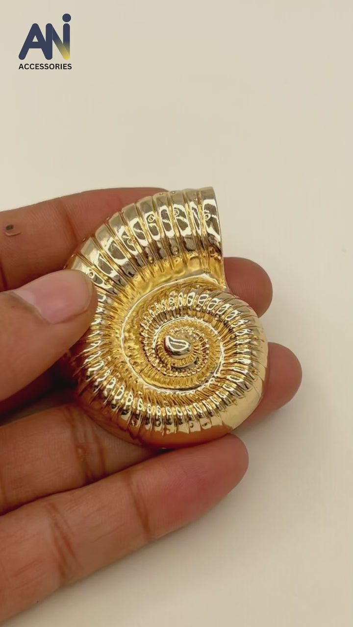 Golden Nautilus Metal Buckle